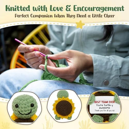 OASSIE Appreciation Gifts for Employee - Positive Turtle Crochet