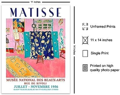 Matisse Aesthetic Wall Art 11x14 - Mid Century Modern Minimalist