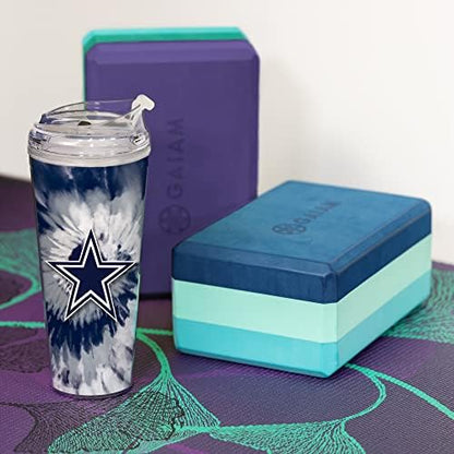 Rico Industries NFL Football Glitter 24oz Acrylic Glitter Tumbler with