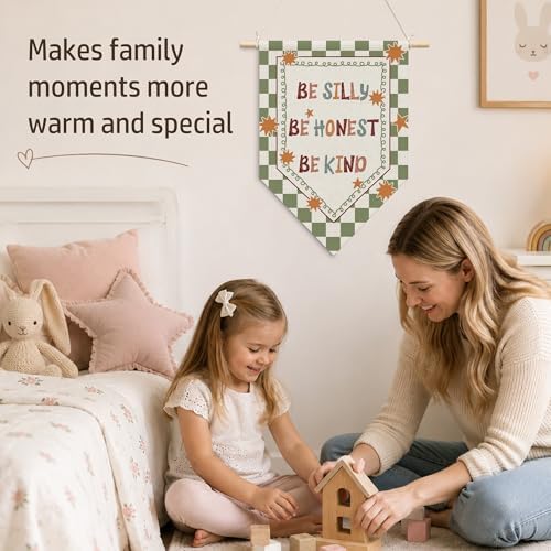 BCUANGD Inspirational Classroom Wall Art Decor, Be Silly Honest Kind