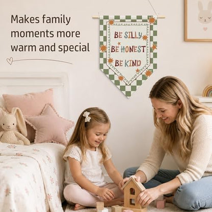 BCUANGD Inspirational Classroom Wall Art Decor, Be Silly Honest Kind