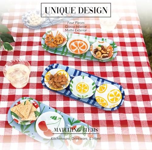 Pavilion Gift Company - Lemons - 11" Serving Tray with Three 2 Oz Bowl