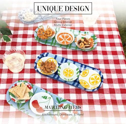 Pavilion Gift Company - Lemons - 11" Serving Tray with Three 2 Oz Bowl