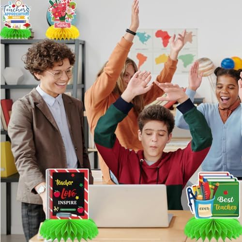 Teacher Appreciation Week Table Decorations Honeycomb Centerpieces