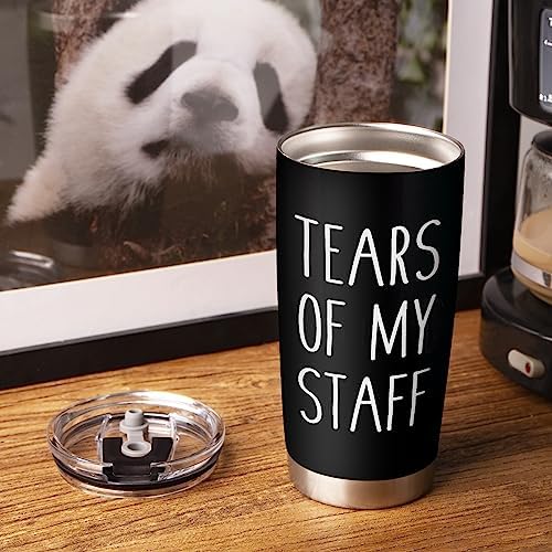 Shqiueos Funny Boss Gifts - Tears of My Staff 20oz Tumbler Cup