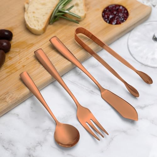 Ironwood Gourmet Copper Charcuterie Utensil Set of 8, Includes Forks
