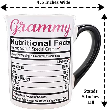 Cottage Creek Mugs 16oz Large Ceramic Coffee Cup, Grammy Mug for