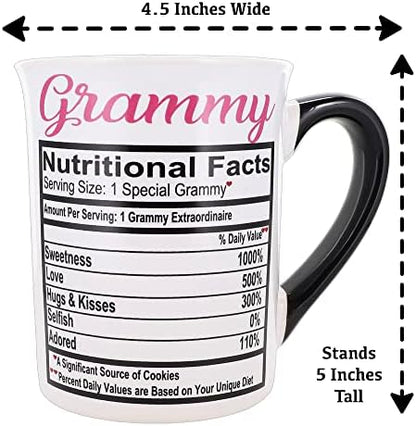 Cottage Creek Mugs 16oz Large Ceramic Coffee Cup, Grammy Mug for