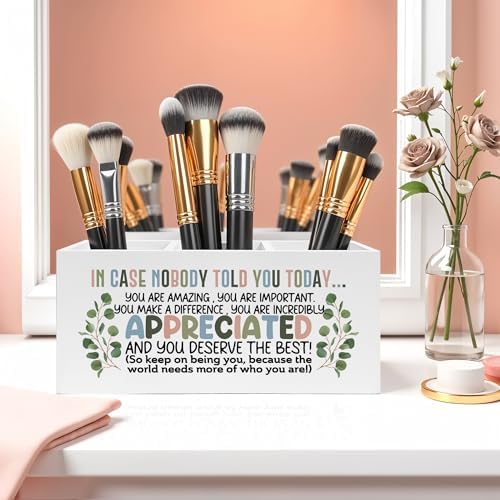 Boho Inspirational Pencil Pen Holder for Desk, Appreciation Gifts for