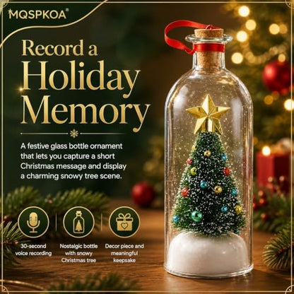 Forever Voice Recordable Ornament Glass Christmas Tree Message in a