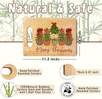 Chinoiserie Christmas Cutting Board for Kitchen Decor, Merry Christmas