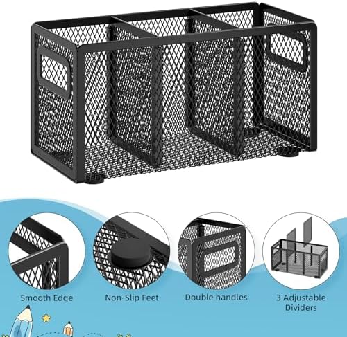 Marbrasse Mesh Pen Holder for Desk, Pencil Holder Desk Organizer 3