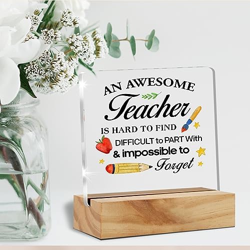 Teacher Appreciation Gifts from Students Desk Decor Sign