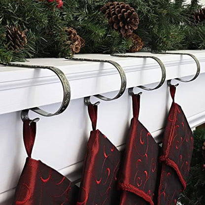 Haute Decor The Original MantleClip® Stocking Holder 4 Pack - Hang