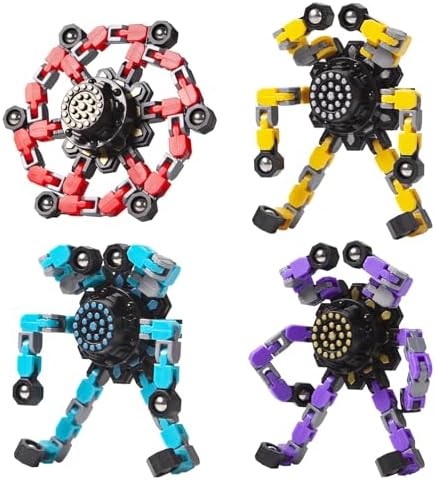 Gokeey Transformable Fidget Spinners Toys 4 Pcs for Kids and Adults
