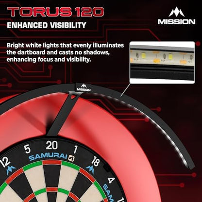 Mission Darts | Torus 120° | Bright White LED | Dart Board Lighting