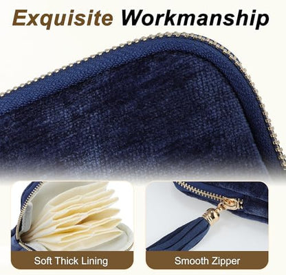 VOCOSTE Travel Jewelry Case, Portable Jewelry Pouch with 6 Layers