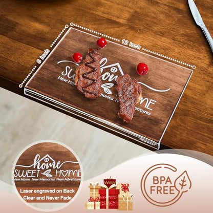 House Warming Gifts New Home - Engraved Acrylic Cutting Board with
