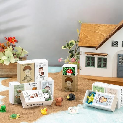 Soulchen 40 Sets Mini Emotional Gift Resin Animal Figurine with