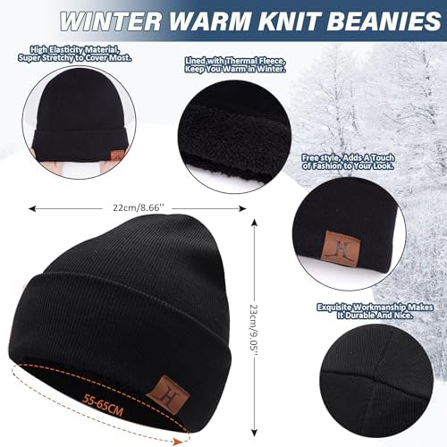 FZ FANTASTIC ZONE Winter Beanie Hats Scarf Touchscreen Gloves for Men