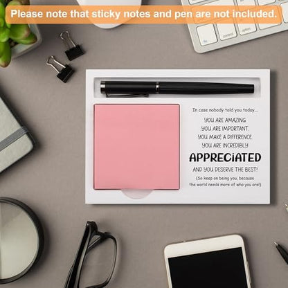 Appreciated Note Pad Holder for Desk, Inspirational Gift for Teachers