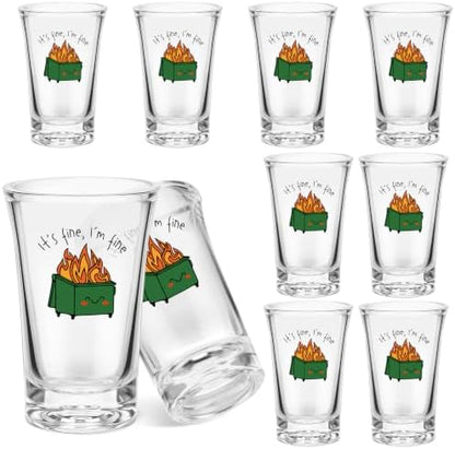 Roowest 10 Pcs Dumpster Fire Gifts for Coworker 1.18 oz Adults Acrylic