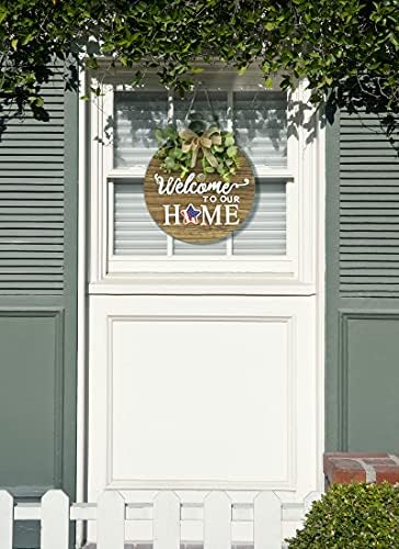 Interchange Welcome Sign Front Door Wreaths for Spring Fall Summer