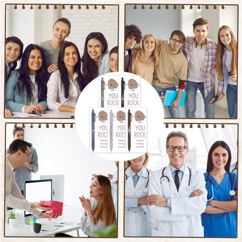 Sayglossy 12 Sets You Rock Pens Gifts Bulk Employee Appreciation Gifts