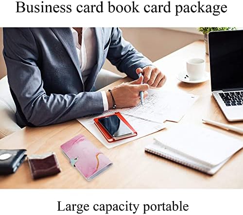 Business Card Organizer,Business Card Holder Book Case PU Leather