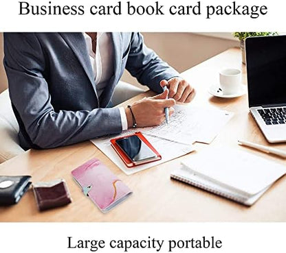 Business Card Organizer,Business Card Holder Book Case PU Leather