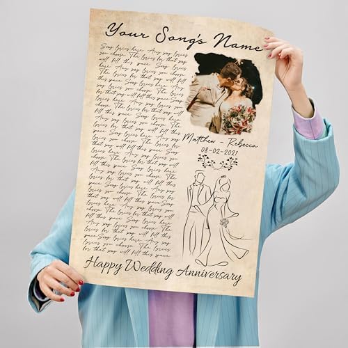 H-DEWALL Customized Song Lyrics Poster Family Portrait Gifts For