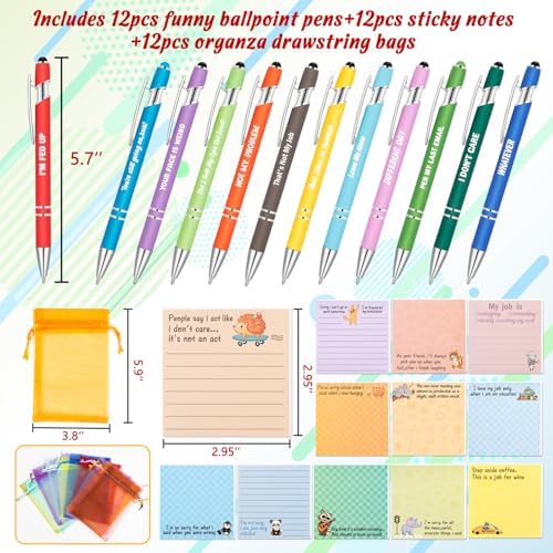 24PCS Employee Appreciation Gifts for Coworker, Funny Pens with