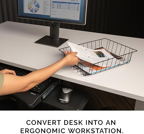 Fellowes Workstation Legal Size Desk Tray Organizer, Wire, Black