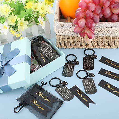Yinkin 72 Pcs Thank You Keychains Bulk Employee Appreciation Gifts