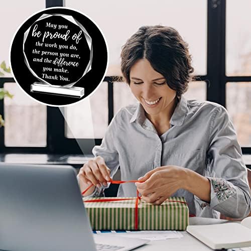 Yinder Boss Day Gifts for Men Women Thank You Acrylic Plaque