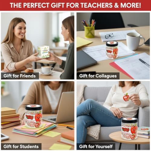Positive Apple Jar with 60 Daily Affirmation Cards, Emotional Support
