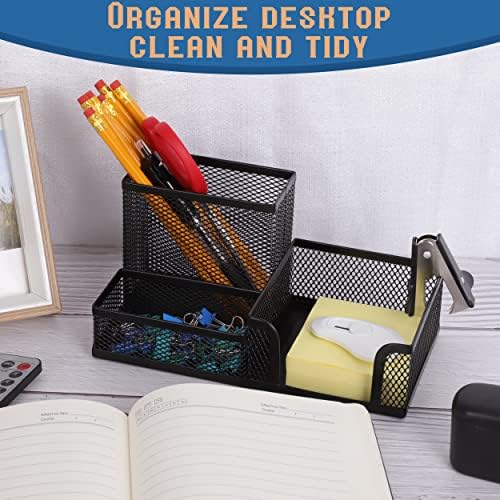 Ludato 2 Pieces Mesh Pen Holder Desk Organizers and Accessories for