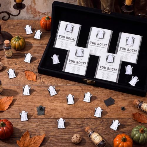 Zeyune 30 Sets You Rock Ghost Pins Halloween Bulk Gifts for Coworkers