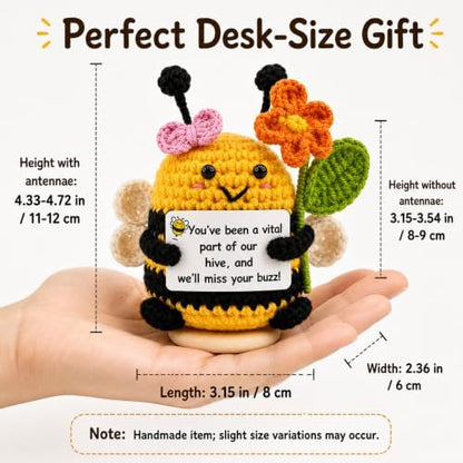 Farewell Gift for Coworkers, Crochet Bee, Goodbye Going Away Leaving