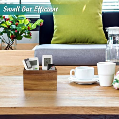 DRASTAR Remote Control Holder, Wood TV Remote Holder, Remote Storage