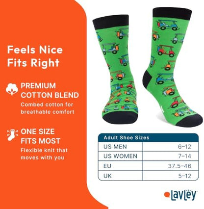 Lavley Funny Golf Socks Fun Gift for Golfers Men & Women Stocking