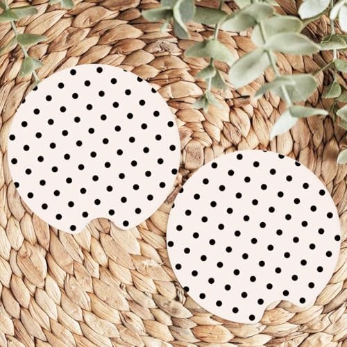 Ceramic Car Coasters – Absorbent Car Cup Holder Coaster Set for Women
