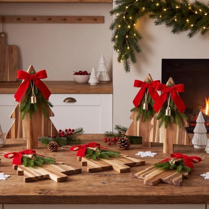 6 Set Christmas Cutting Board Gifts Bulk,Tree