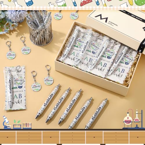 Sureio 18 Sets Lab Week Gifts 2026 Lablife Pen Acrylic Keychain with