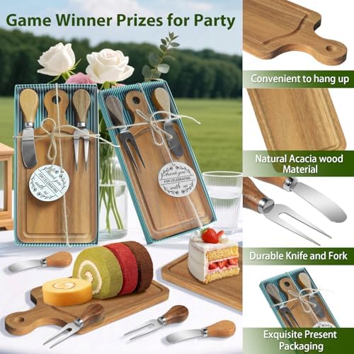 6 Sets Bridal Shower Game Prizes, Mini Charcuterie Boards, Acacia