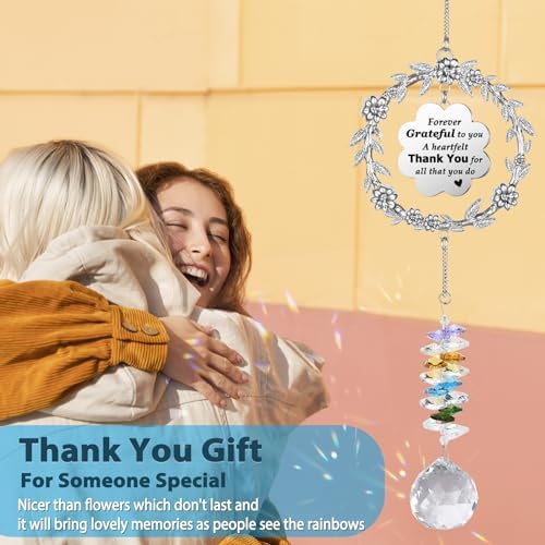 Thank You Gifts for Women, Sun Catcher Gift with Engraved Thank You