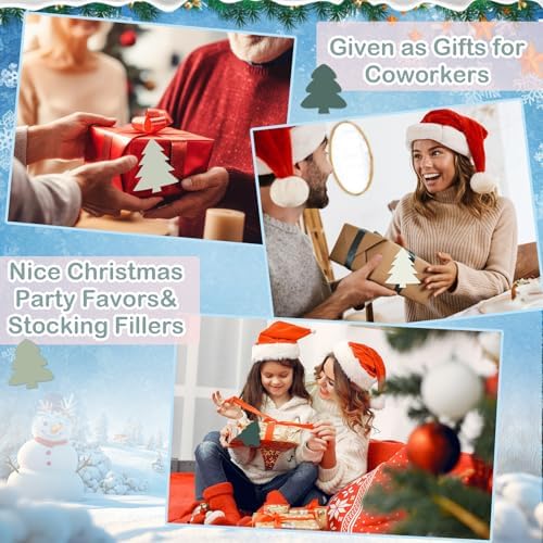 Pasimy 24 Set Christmas Sticky Notes Pens Bulk Xmas Gifts for Coworker