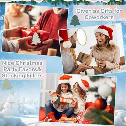 Pasimy 24 Set Christmas Sticky Notes Pens Bulk Xmas Gifts for Coworker