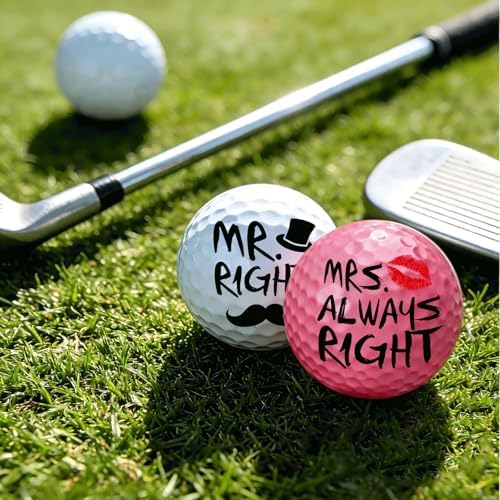 Funny Golf Gifts for Couples Mr & Mrs, Wedding Engagement Bridal