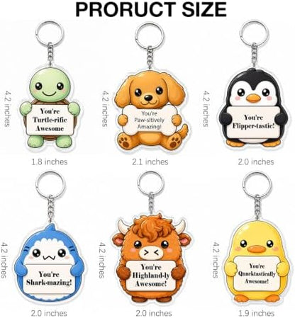 Inspirational Gifts Bulk for Women Coworkers Thank You Keychains